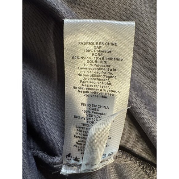 Ignite Long Evening Formal Dress 18 Silver Pewter Sequin Gown Wedding Party NEW - Picture 9 of 12